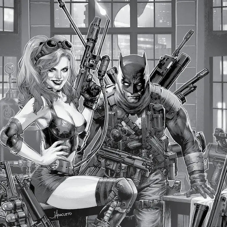Batman Who Laughs - The Grim Knight #1 - Jay Anacleto Black And White Variant