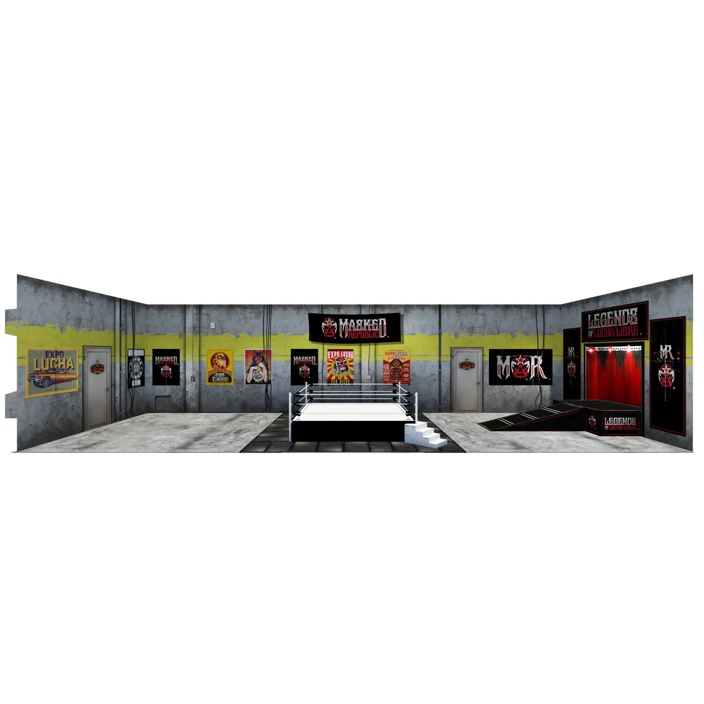 Boss Fight Studios Legends Of Lucha Libre Extreme Set Diorama 1/12 Scale