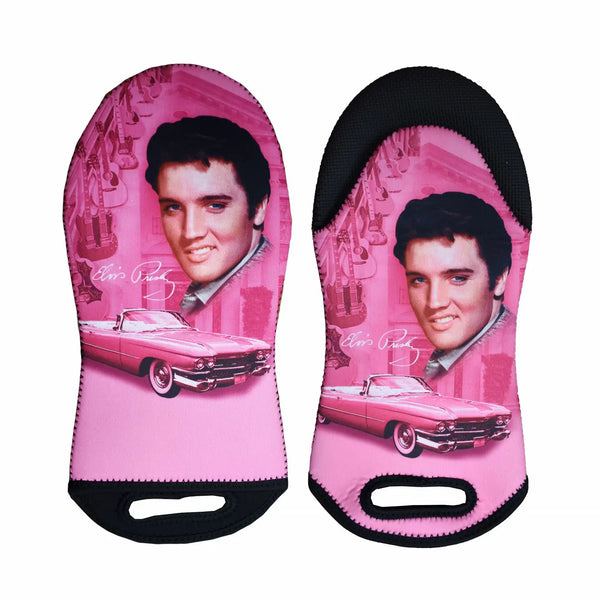 Elvis 'Pink Guitars' Oven Mitt