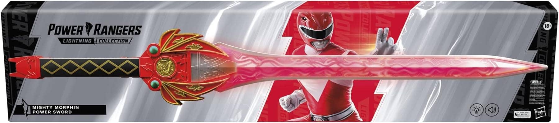 Power Rangers Lightning Red Ranger Power Sword Prop Replica
