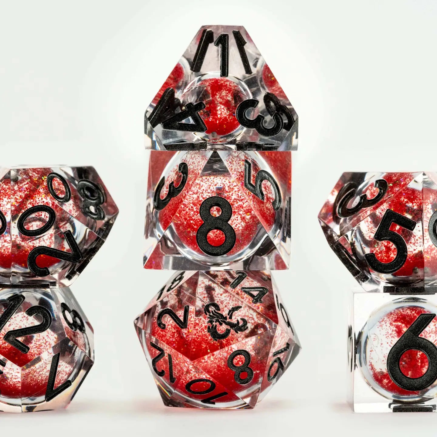 Dungeons And Dragons Liquid Core Dragon Breath 7 Die Set