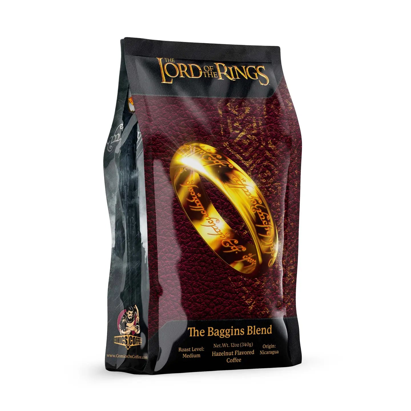 Comics On Coffee Lord Of The Rings Baggins Blend Hazelnut Medium Roast Coffee 12oz
