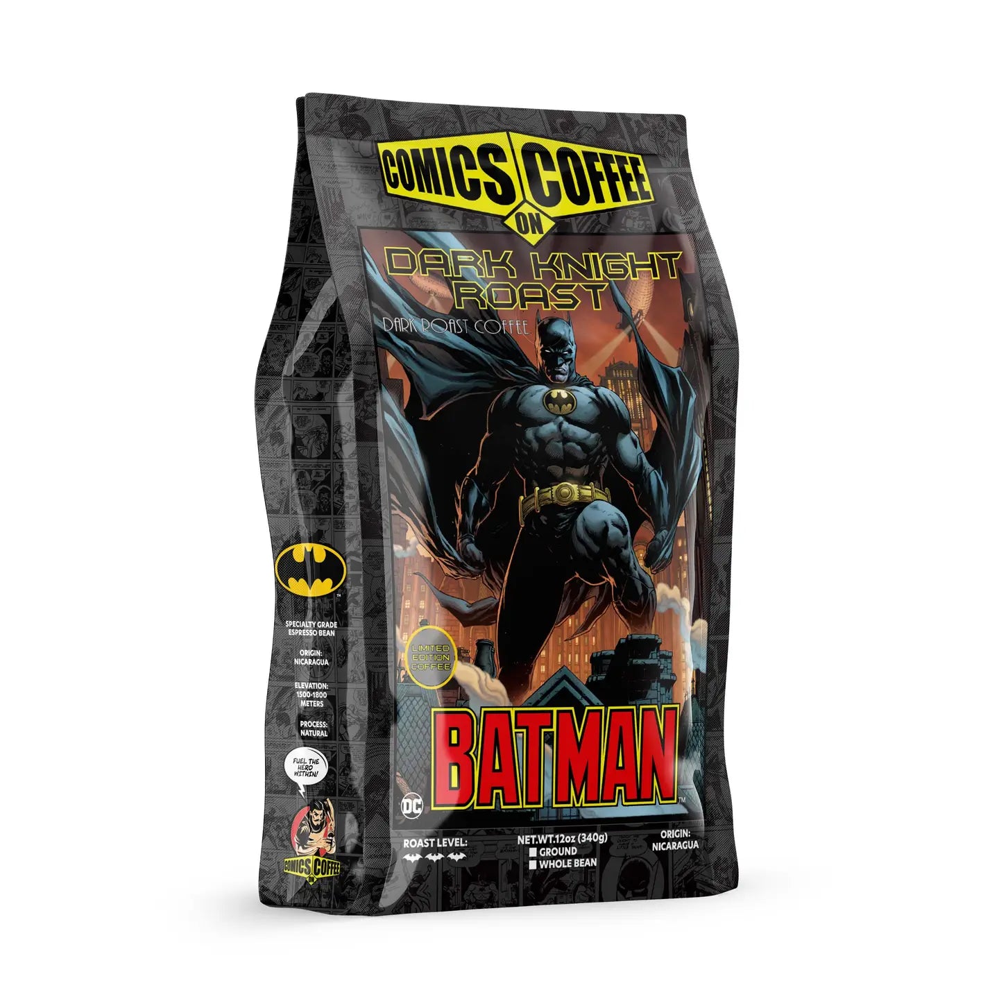 Comics On Coffee Batman Dark Knight Dark Roast Coffee 12oz