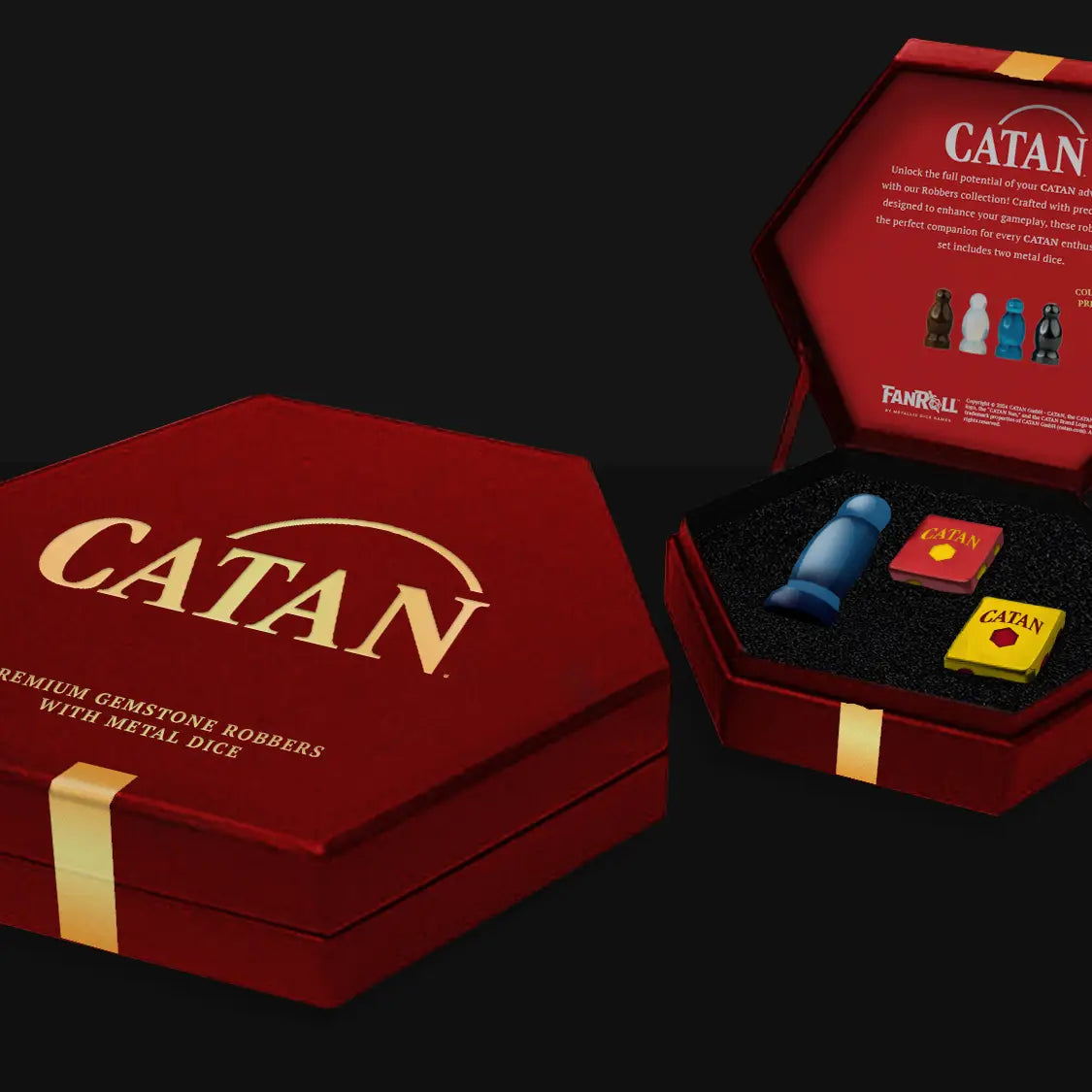 Fanroll Catan Cat's Eye Aquamarine Dice Set