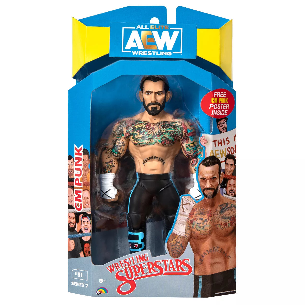 CM Punk AEW LJN Style Action Figure