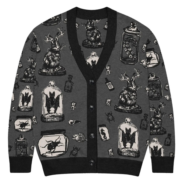 The Oblong Box Shop Rare Specimens Unisex Cardigan Sweater Size Large