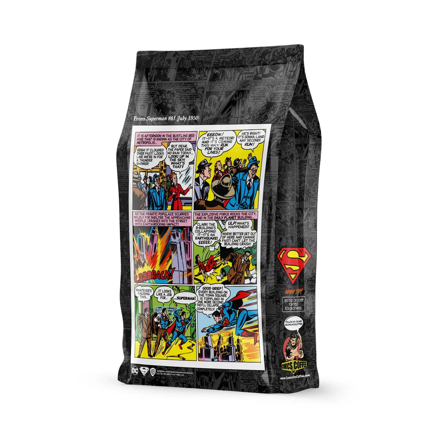Comics On Coffee Superman Vanilla Mocha Medium Roast Coffee 12oz