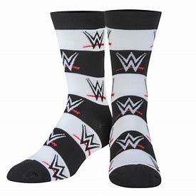 WWE Logo Socks (Men's, size 6-12)